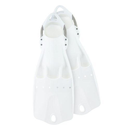Rubber Fins LightJet with SS spring straps - white